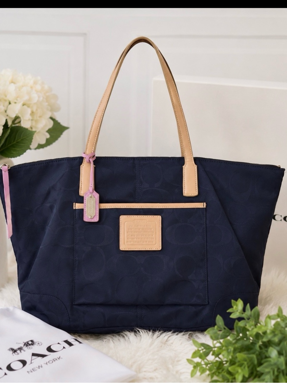 Coach Legacy Weekend Signature Nylon East/West Tote